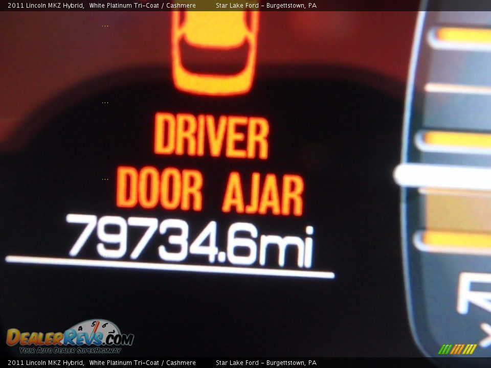 2011 Lincoln MKZ Hybrid White Platinum Tri-Coat / Cashmere Photo #5
