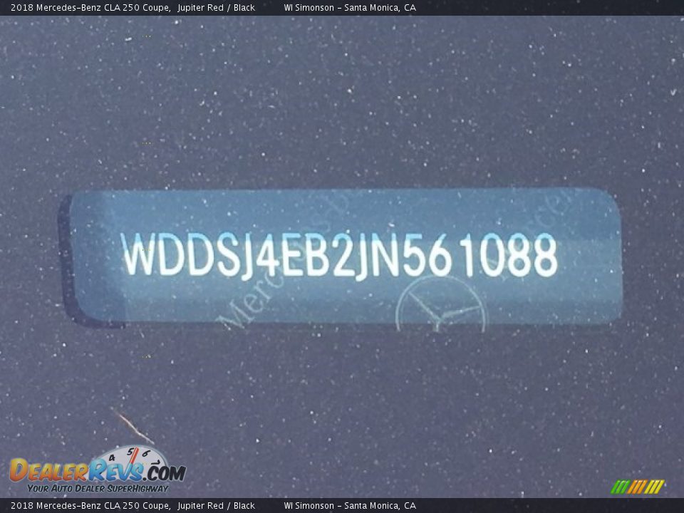 2018 Mercedes-Benz CLA 250 Coupe Jupiter Red / Black Photo #11