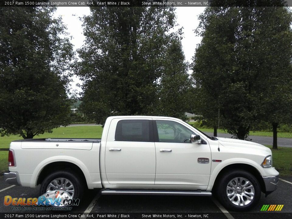 2017 Ram 1500 Laramie Longhorn Crew Cab 4x4 Pearl White / Black Photo #5