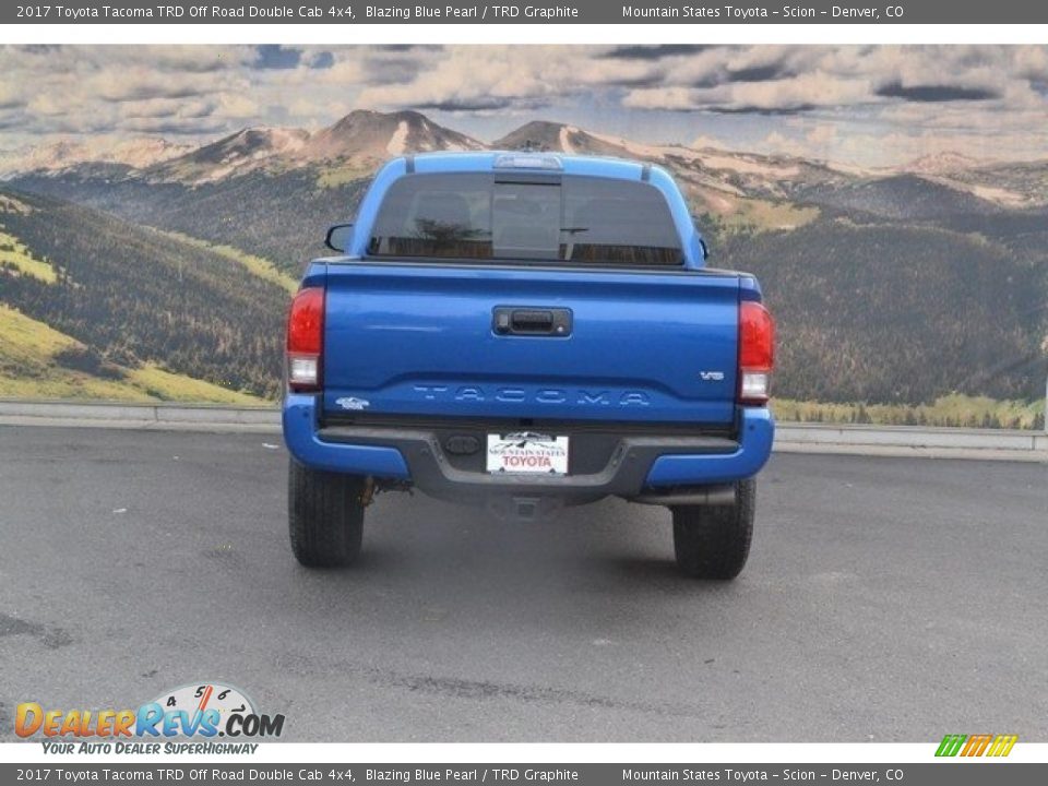 2017 Toyota Tacoma TRD Off Road Double Cab 4x4 Blazing Blue Pearl / TRD Graphite Photo #4