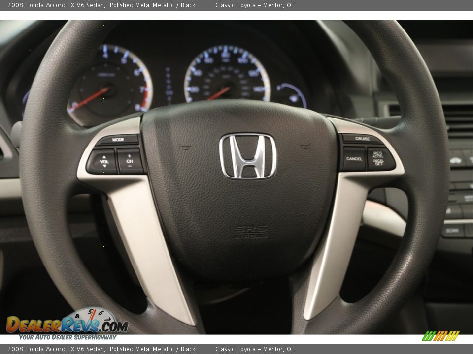 2008 Honda Accord EX V6 Sedan Polished Metal Metallic / Black Photo #6