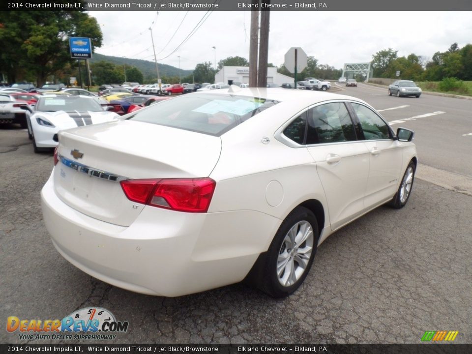 2014 Chevrolet Impala LT White Diamond Tricoat / Jet Black/Brownstone Photo #6