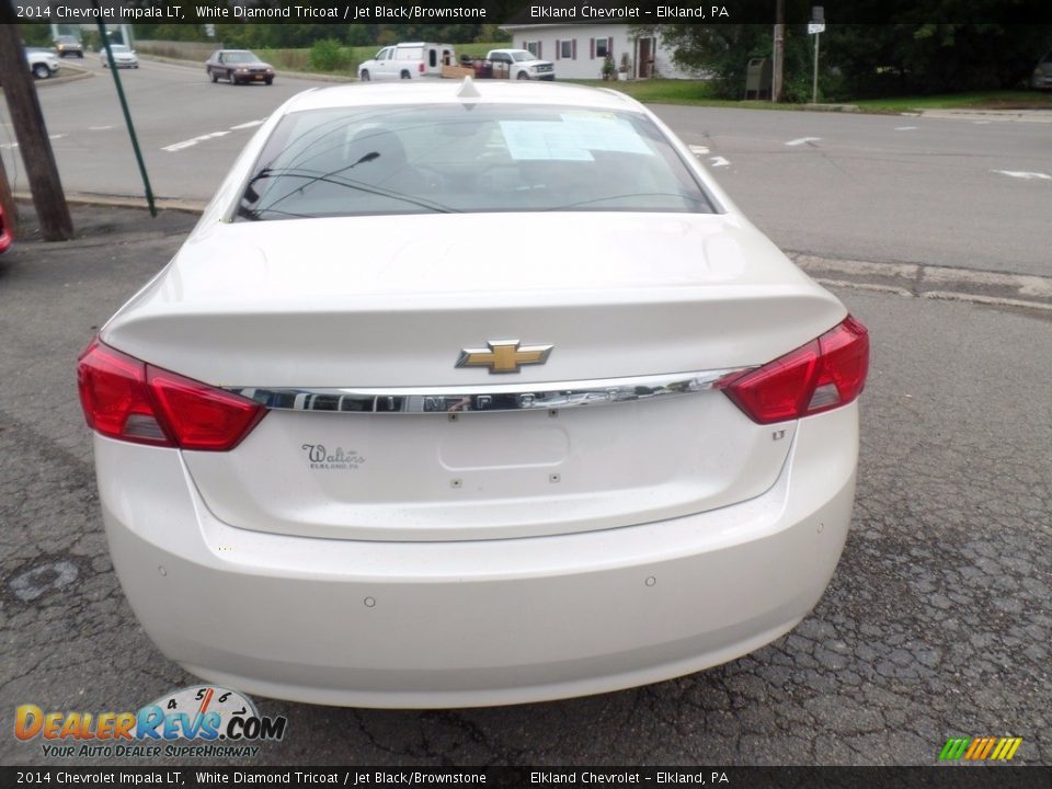 2014 Chevrolet Impala LT White Diamond Tricoat / Jet Black/Brownstone Photo #7