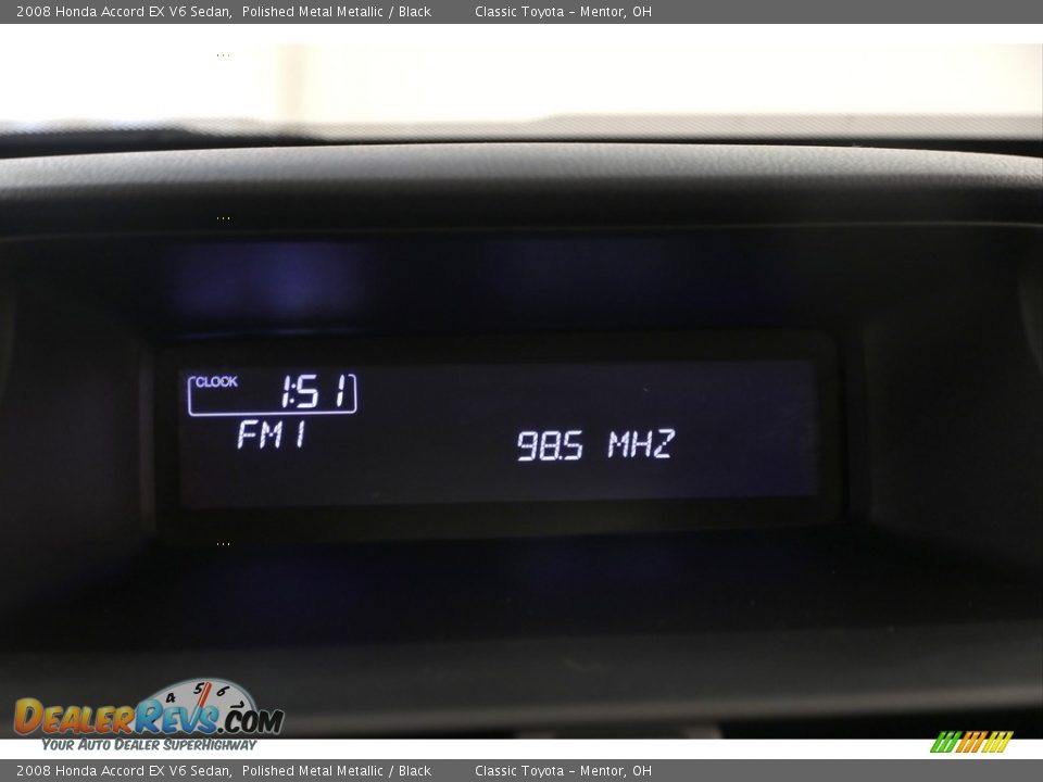2008 Honda Accord EX V6 Sedan Polished Metal Metallic / Black Photo #10