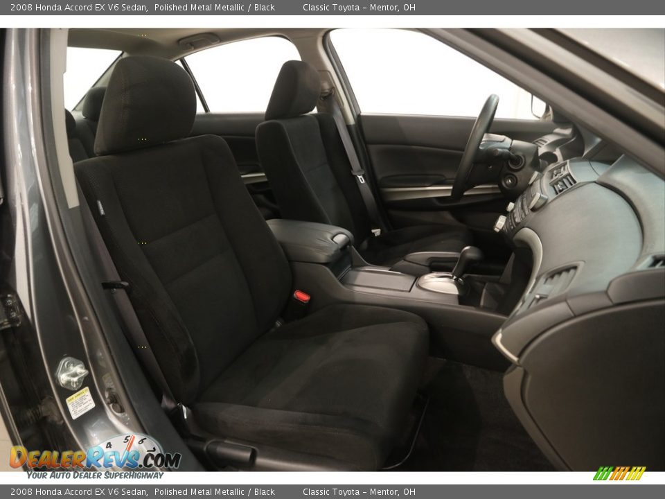 2008 Honda Accord EX V6 Sedan Polished Metal Metallic / Black Photo #14