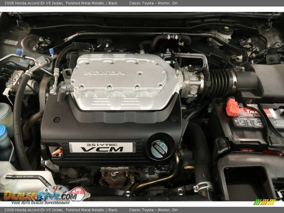 2008 Honda Accord EX V6 Sedan Polished Metal Metallic / Black Photo #18