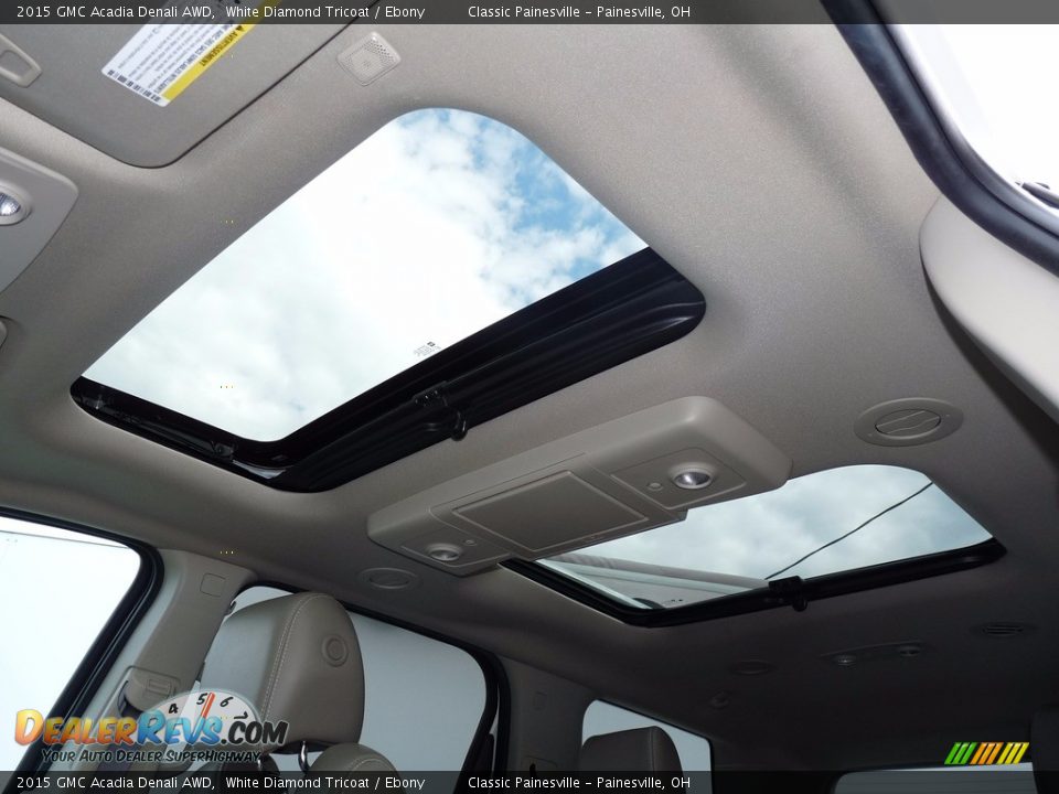 2015 GMC Acadia Denali AWD White Diamond Tricoat / Ebony Photo #7