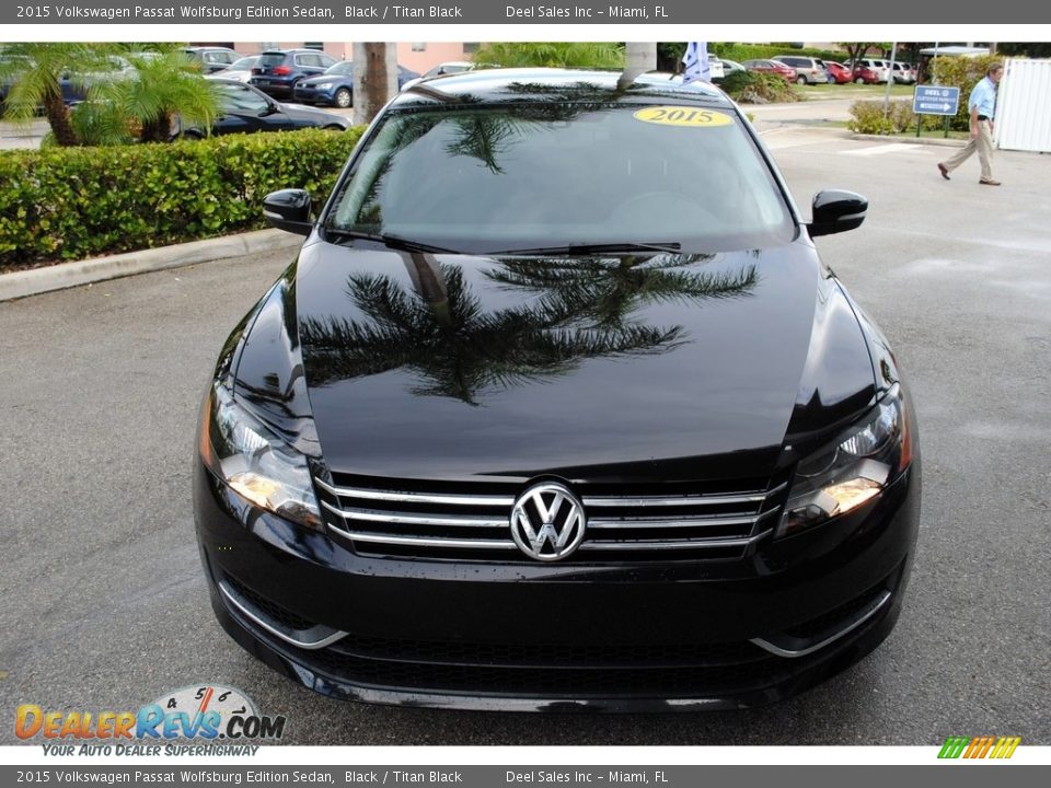 2015 Volkswagen Passat Wolfsburg Edition Sedan Black / Titan Black Photo #3