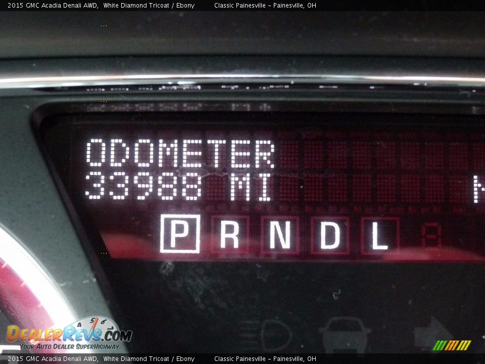 2015 GMC Acadia Denali AWD White Diamond Tricoat / Ebony Photo #18