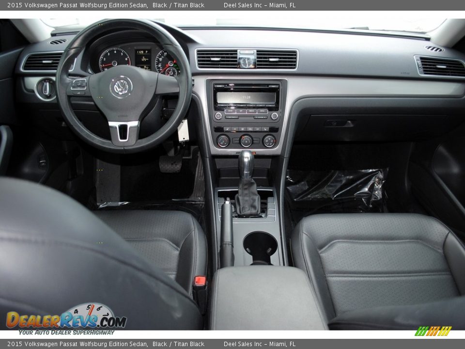 2015 Volkswagen Passat Wolfsburg Edition Sedan Black / Titan Black Photo #13