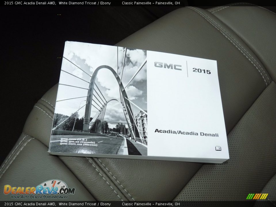 2015 GMC Acadia Denali AWD White Diamond Tricoat / Ebony Photo #19
