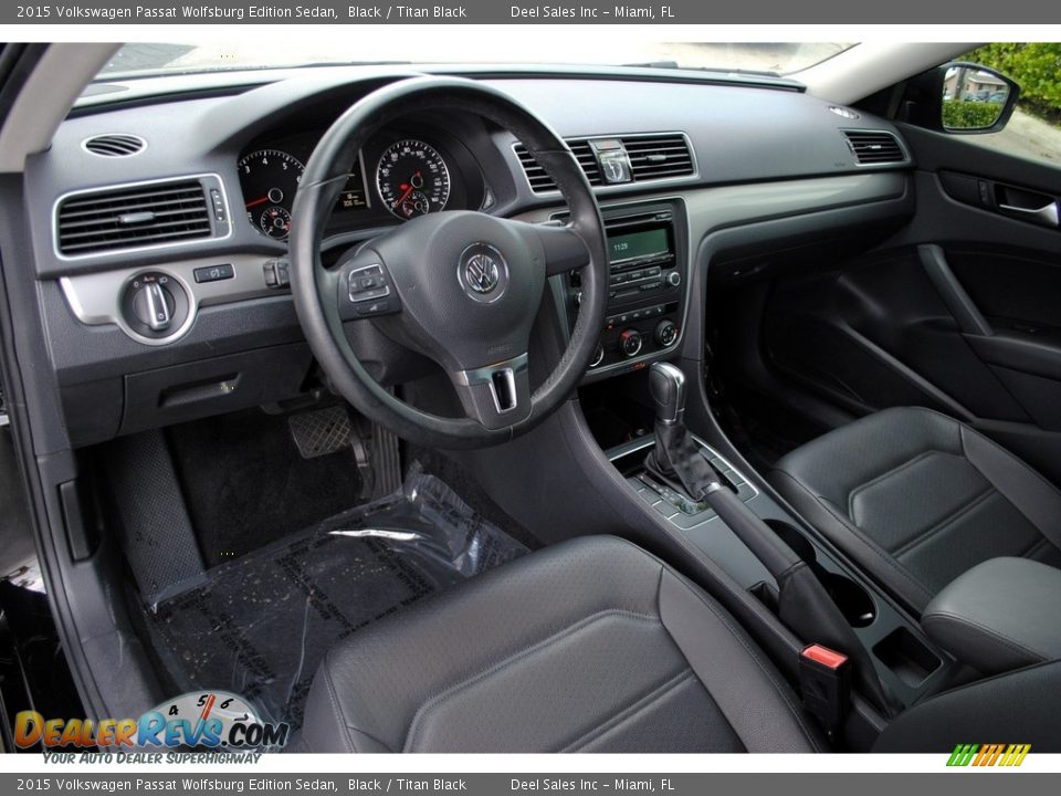 2015 Volkswagen Passat Wolfsburg Edition Sedan Black / Titan Black Photo #16