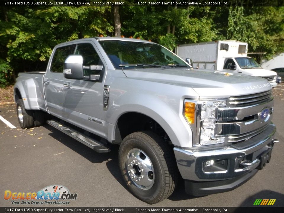 2017 Ford F350 Super Duty Lariat Crew Cab 4x4 Ingot Silver / Black Photo #2