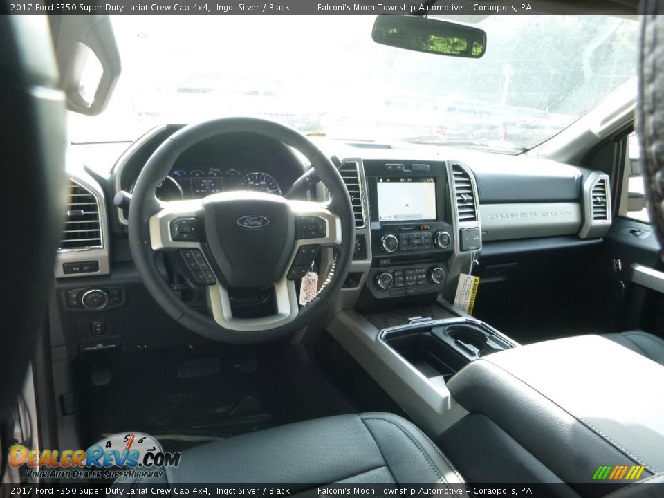 2017 Ford F350 Super Duty Lariat Crew Cab 4x4 Ingot Silver / Black Photo #9