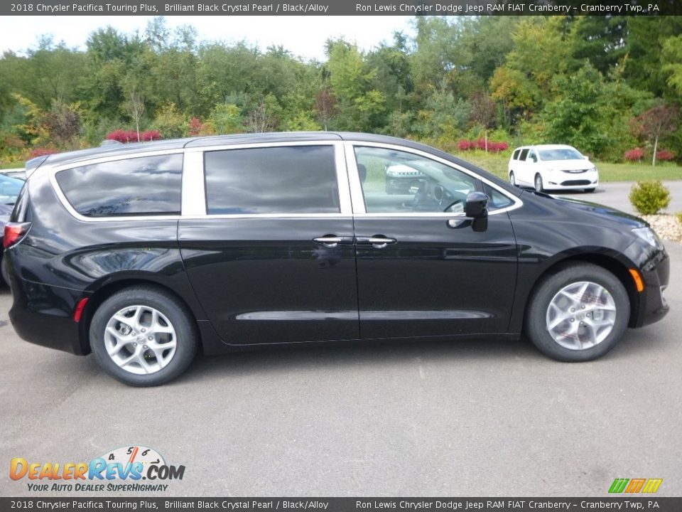 2018 Chrysler Pacifica Touring Plus Brilliant Black Crystal Pearl / Black/Alloy Photo #6