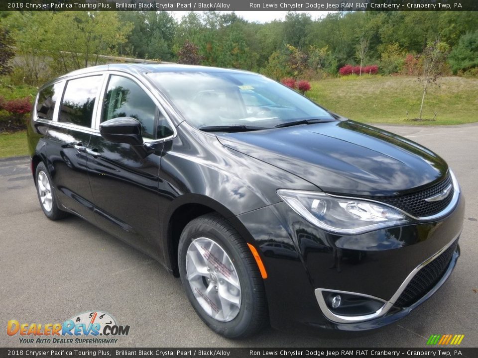 2018 Chrysler Pacifica Touring Plus Brilliant Black Crystal Pearl / Black/Alloy Photo #7