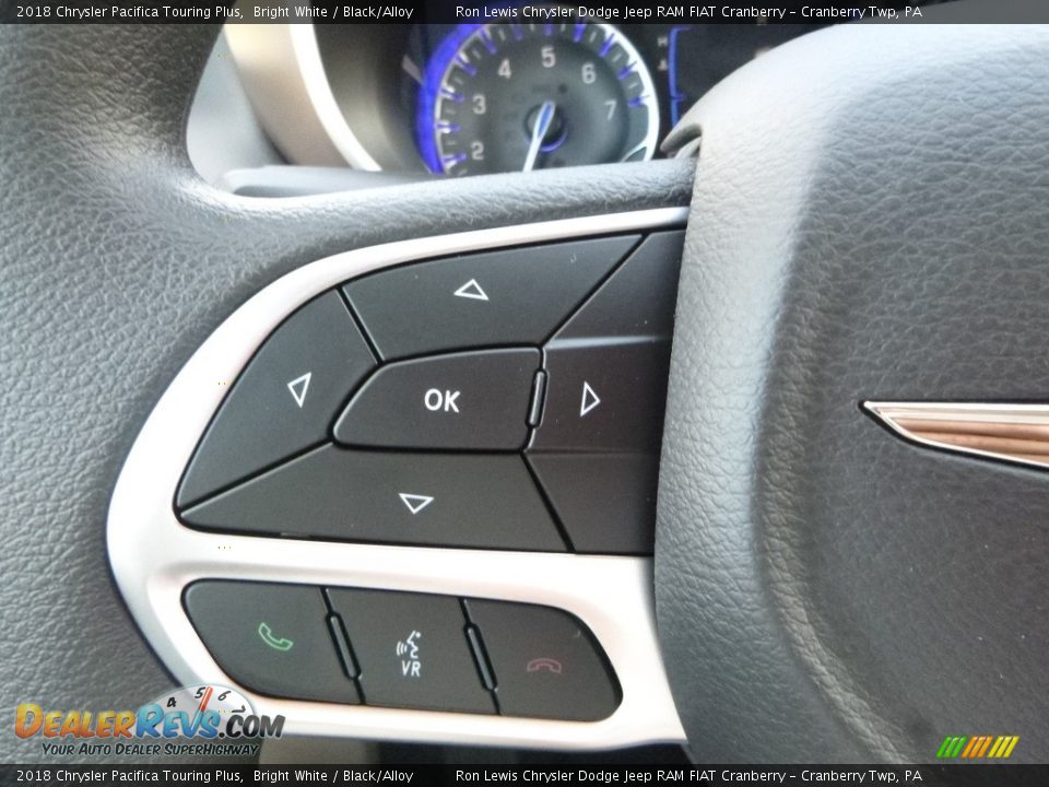 2018 Chrysler Pacifica Touring Plus Bright White / Black/Alloy Photo #20