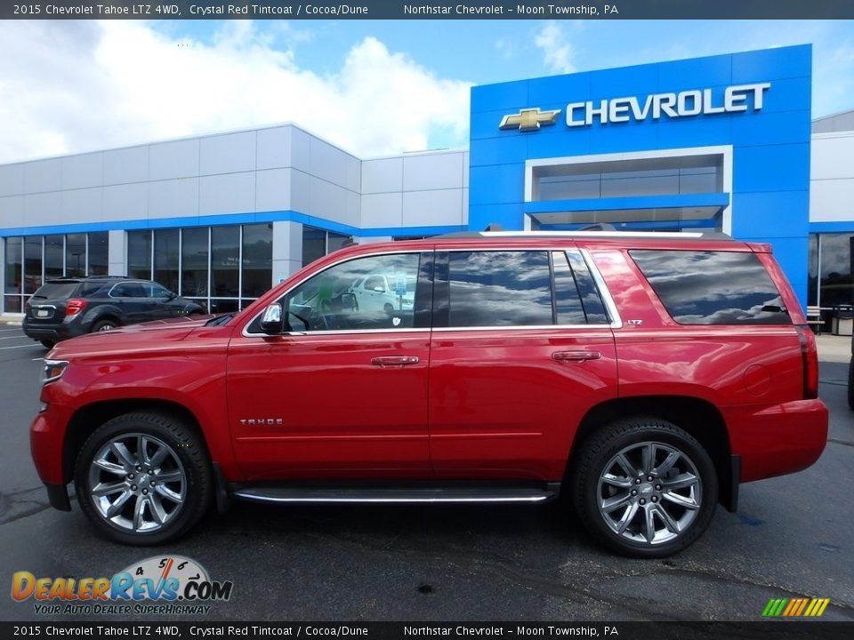 2015 Chevrolet Tahoe LTZ 4WD Crystal Red Tintcoat / Cocoa/Dune Photo #3