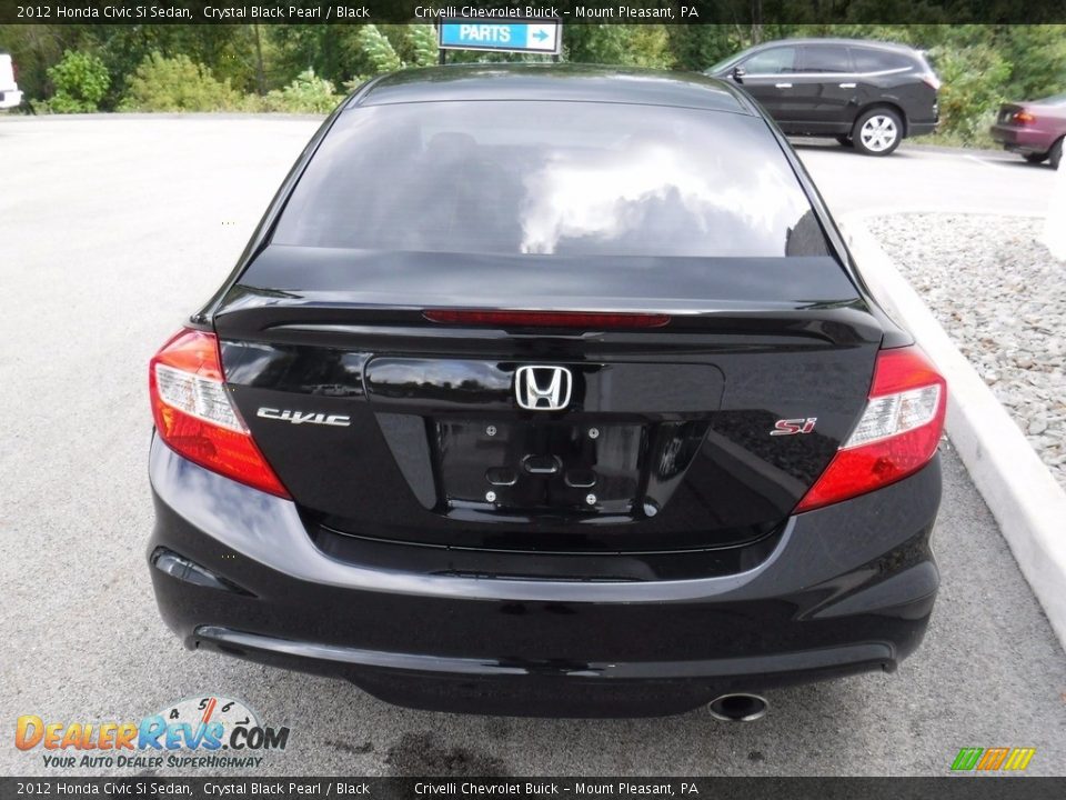2012 Honda Civic Si Sedan Crystal Black Pearl / Black Photo #11