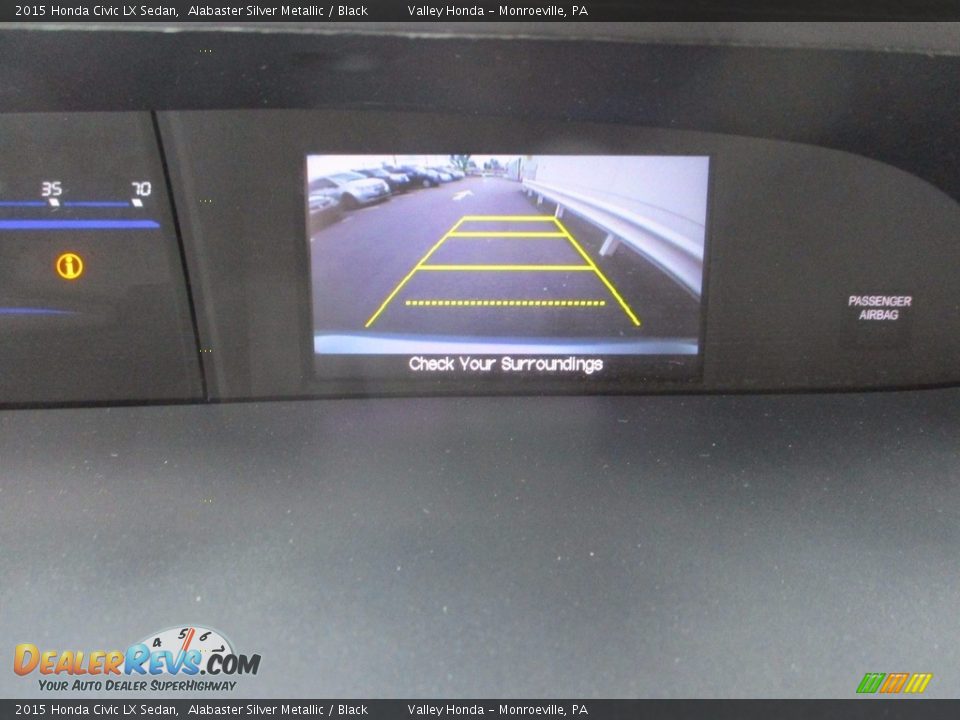 2015 Honda Civic LX Sedan Alabaster Silver Metallic / Black Photo #16