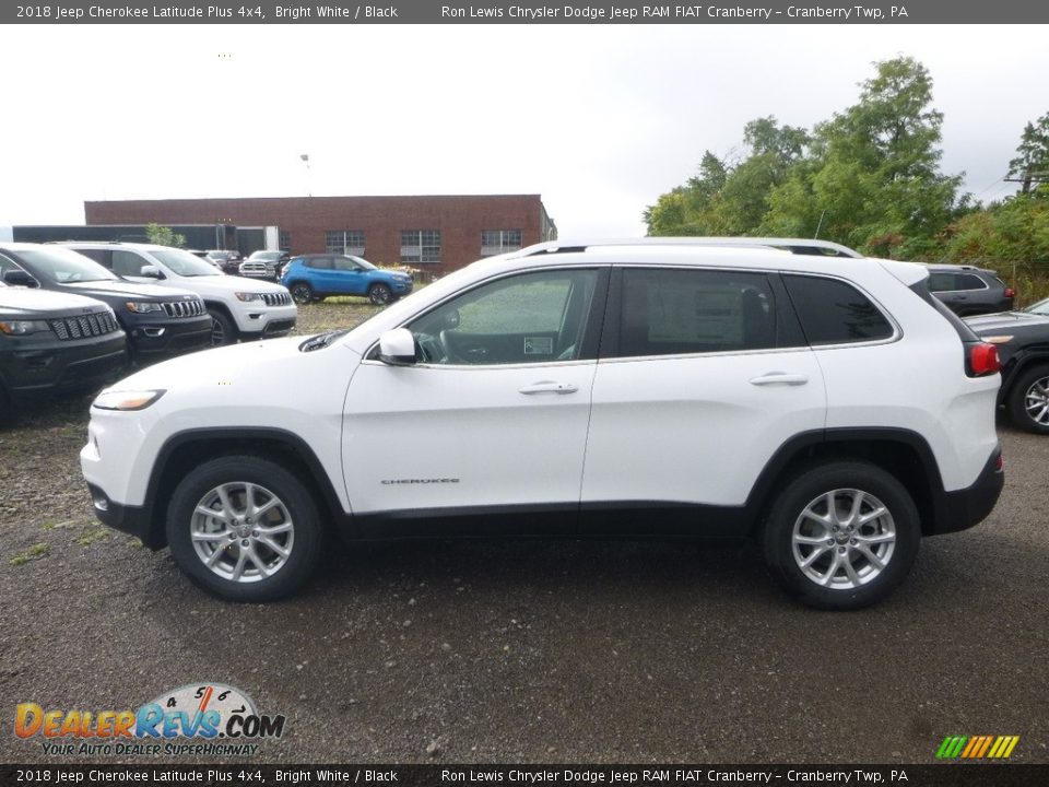 2018 Jeep Cherokee Latitude Plus 4x4 Bright White / Black Photo #2