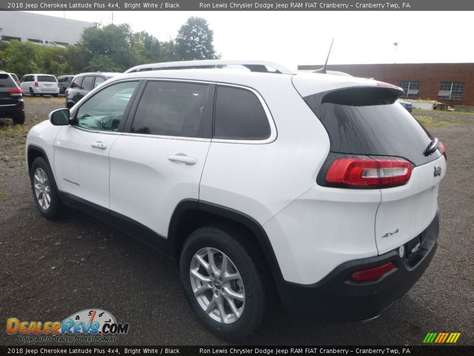 2018 Jeep Cherokee Latitude Plus 4x4 Bright White / Black Photo #3