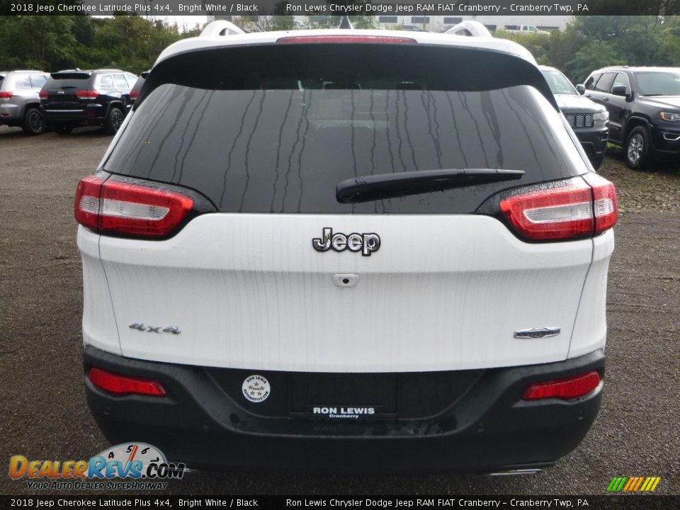 2018 Jeep Cherokee Latitude Plus 4x4 Bright White / Black Photo #4