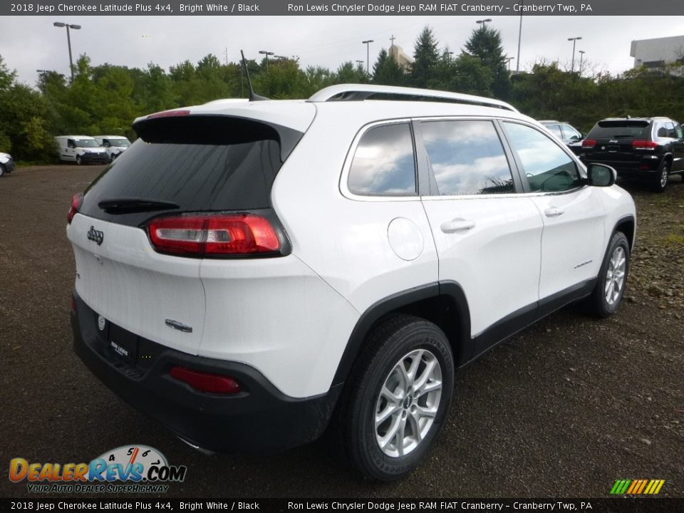 2018 Jeep Cherokee Latitude Plus 4x4 Bright White / Black Photo #5