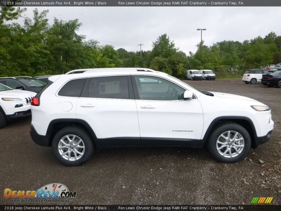2018 Jeep Cherokee Latitude Plus 4x4 Bright White / Black Photo #6