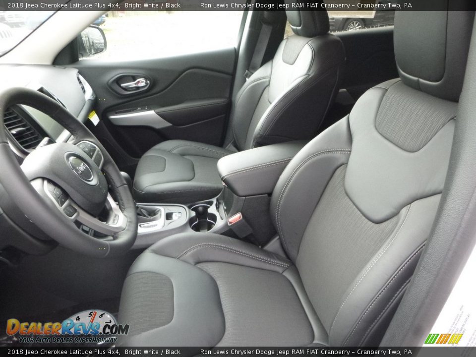 2018 Jeep Cherokee Latitude Plus 4x4 Bright White / Black Photo #14