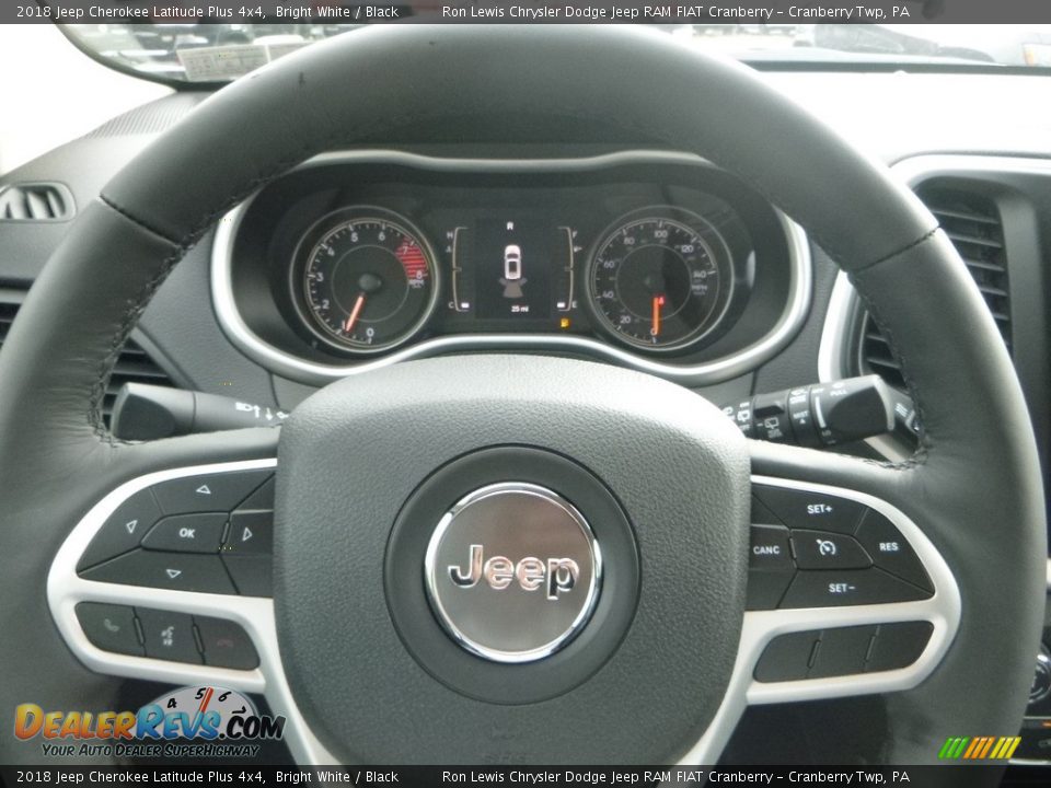 2018 Jeep Cherokee Latitude Plus 4x4 Bright White / Black Photo #20