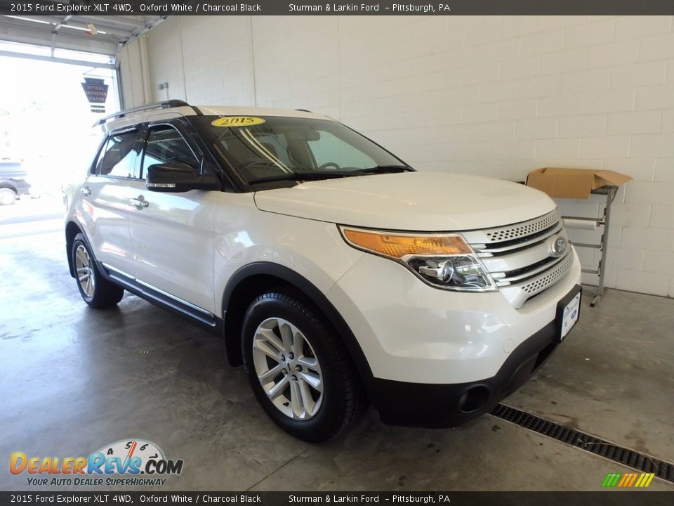 2015 Ford Explorer XLT 4WD Oxford White / Charcoal Black Photo #1
