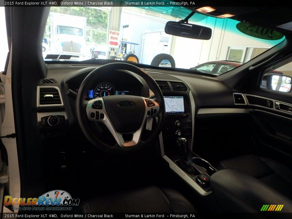 2015 Ford Explorer XLT 4WD Oxford White / Charcoal Black Photo #9