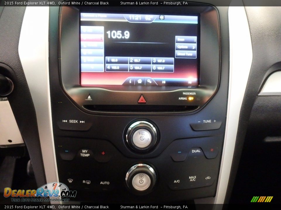 2015 Ford Explorer XLT 4WD Oxford White / Charcoal Black Photo #14