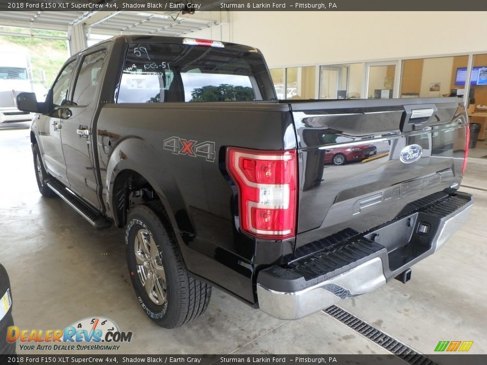 2018 Ford F150 XLT SuperCrew 4x4 Shadow Black / Earth Gray Photo #3