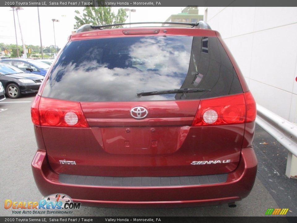 2010 Toyota Sienna LE Salsa Red Pearl / Taupe Photo #4