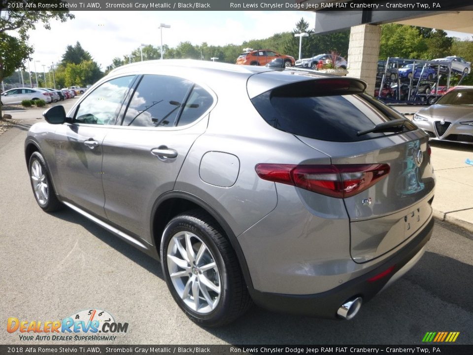 2018 Alfa Romeo Stelvio Ti AWD Stromboli Gray Metallic / Black/Black Photo #4