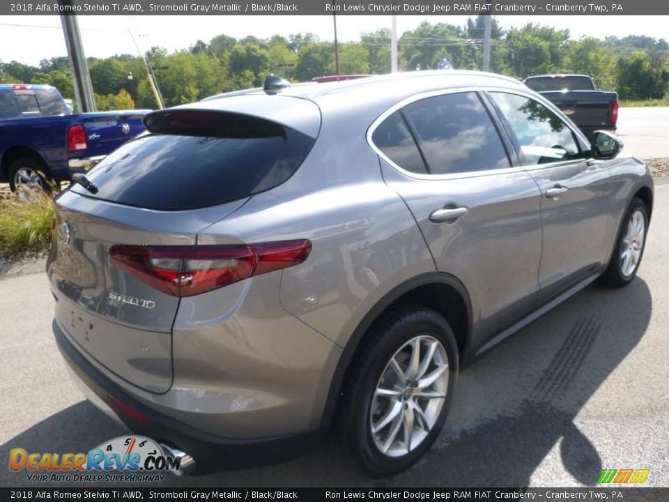 2018 Alfa Romeo Stelvio Ti AWD Stromboli Gray Metallic / Black/Black Photo #7