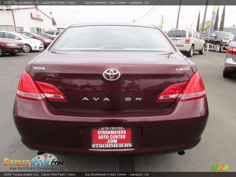 2006 Toyota Avalon XLS Cassis Red Pearl / Ivory Photo #6