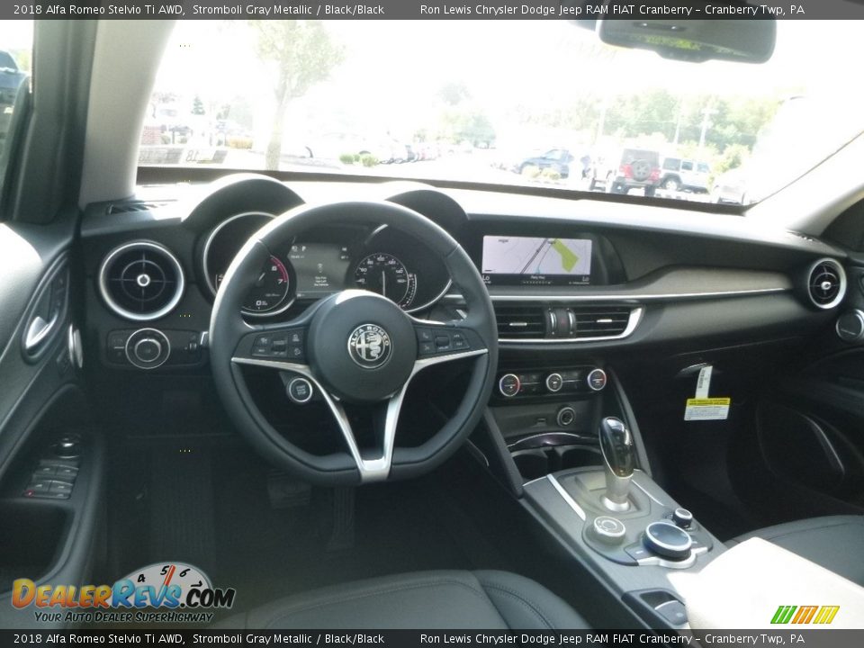 2018 Alfa Romeo Stelvio Ti AWD Stromboli Gray Metallic / Black/Black Photo #18