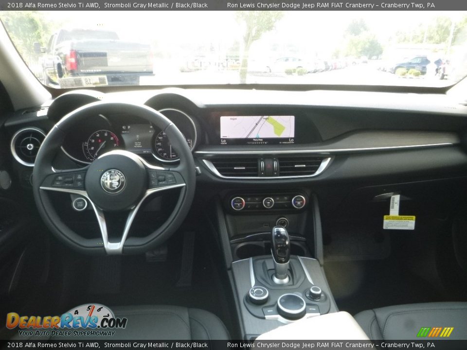 2018 Alfa Romeo Stelvio Ti AWD Stromboli Gray Metallic / Black/Black Photo #19