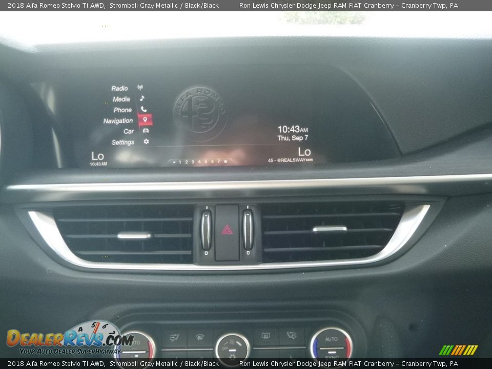 2018 Alfa Romeo Stelvio Ti AWD Stromboli Gray Metallic / Black/Black Photo #30