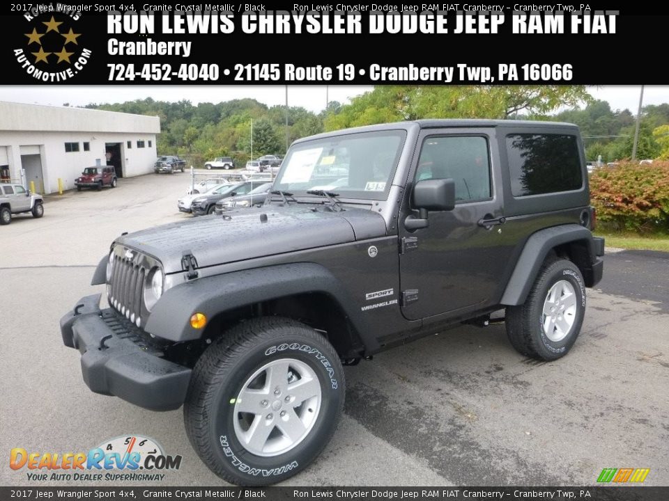 2017 Jeep Wrangler Sport 4x4 Granite Crystal Metallic / Black Photo #1