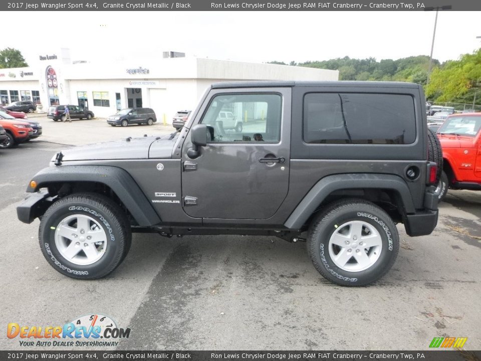 2017 Jeep Wrangler Sport 4x4 Granite Crystal Metallic / Black Photo #2