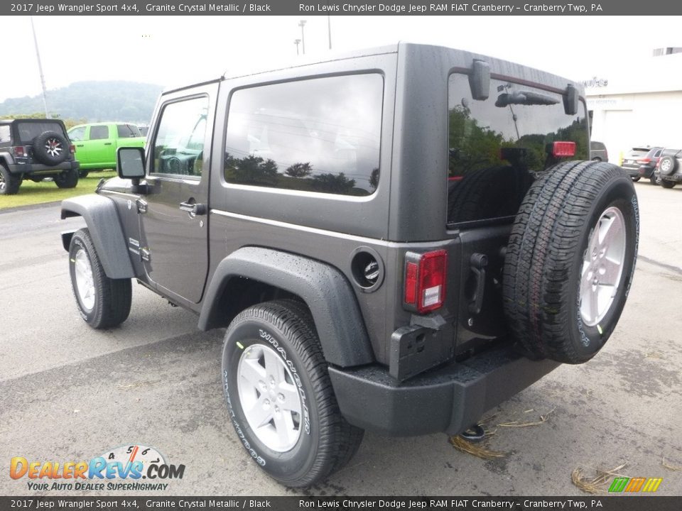 2017 Jeep Wrangler Sport 4x4 Granite Crystal Metallic / Black Photo #3