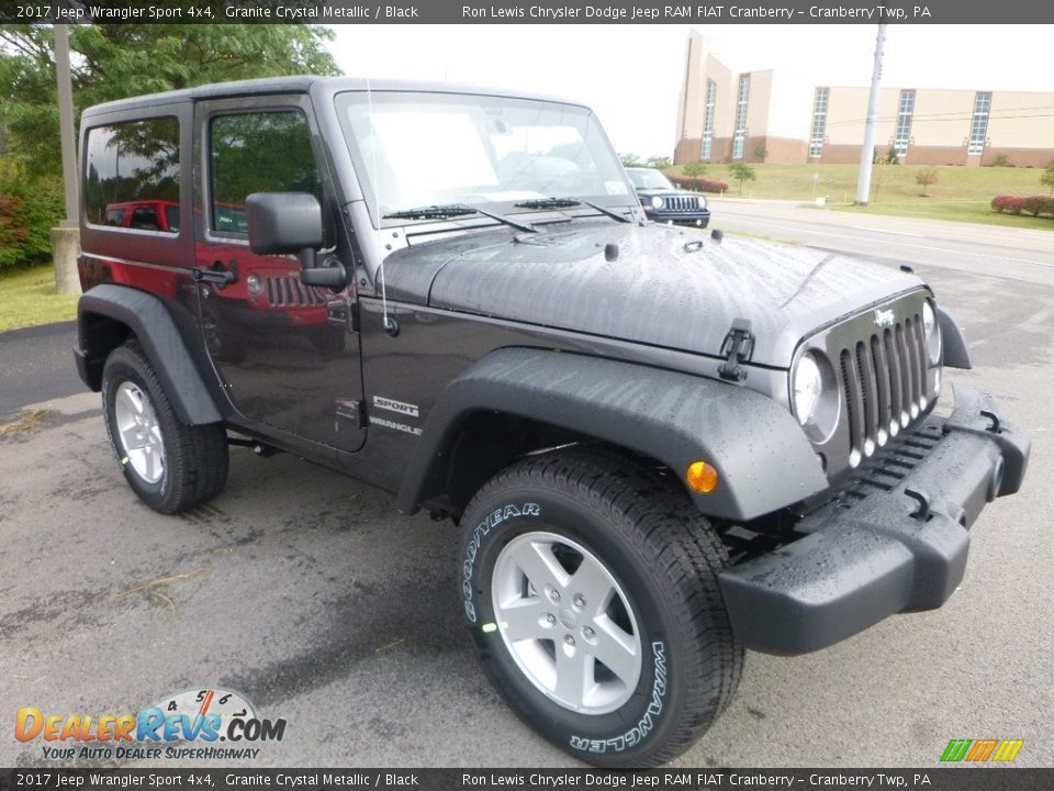 2017 Jeep Wrangler Sport 4x4 Granite Crystal Metallic / Black Photo #7