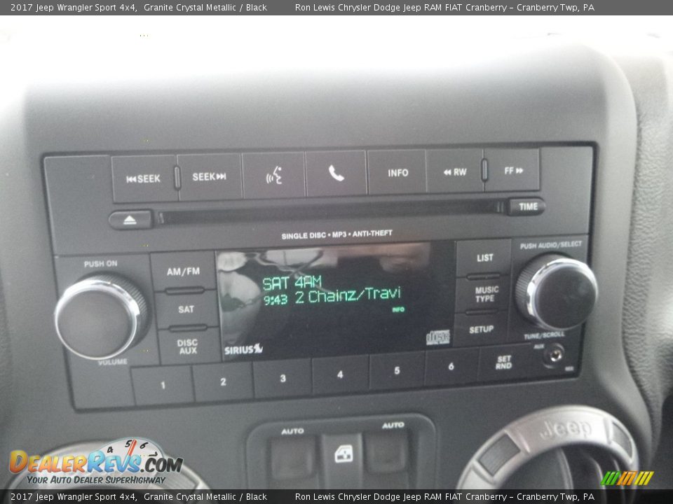 2017 Jeep Wrangler Sport 4x4 Granite Crystal Metallic / Black Photo #16