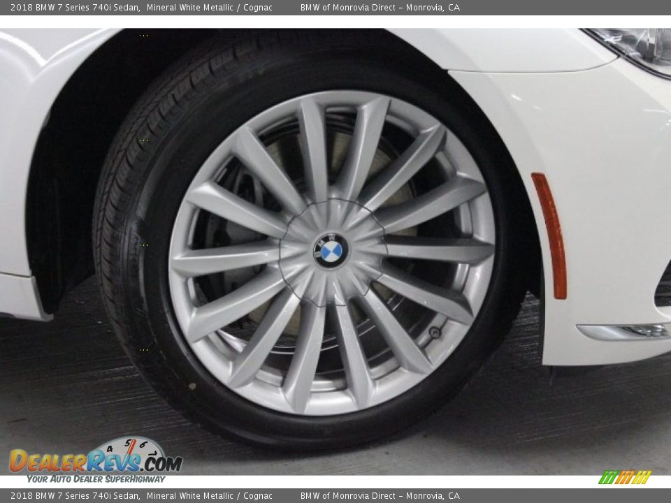 2018 BMW 7 Series 740i Sedan Mineral White Metallic / Cognac Photo #2