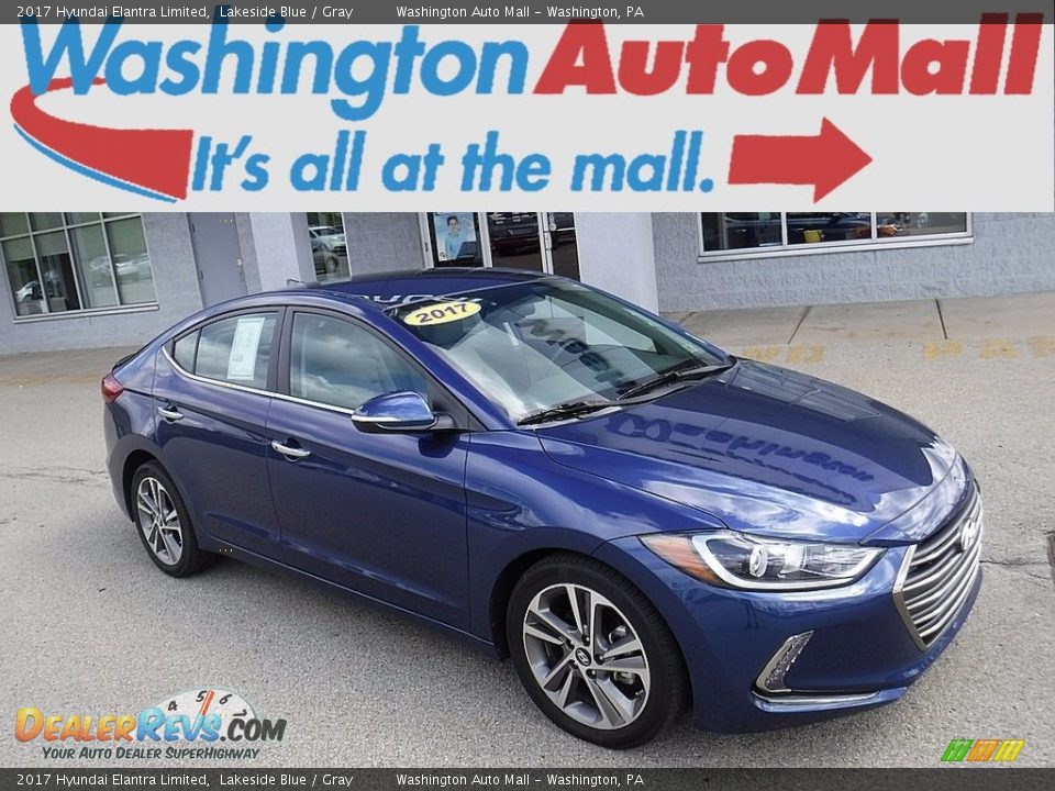 2017 Hyundai Elantra Limited Lakeside Blue / Gray Photo #1