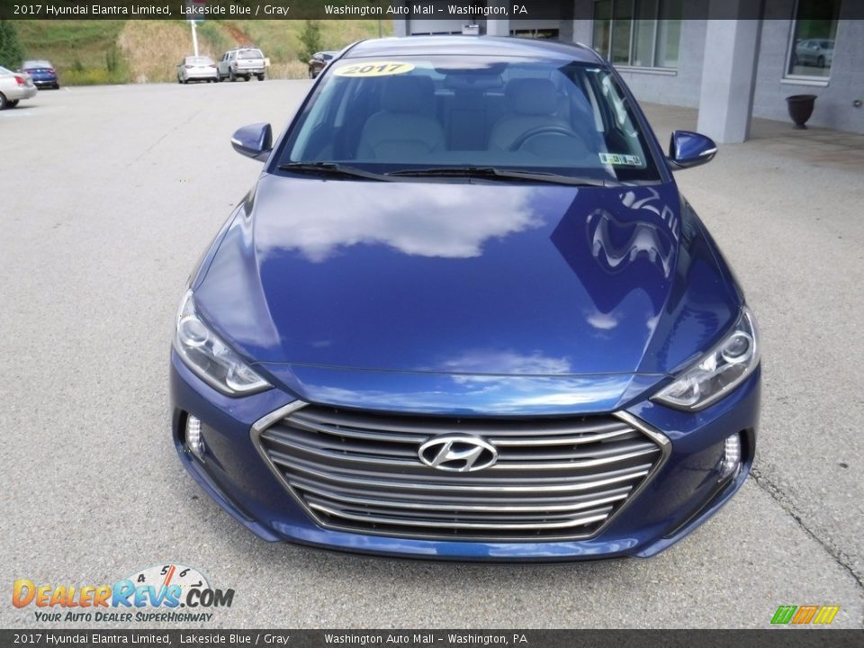 2017 Hyundai Elantra Limited Lakeside Blue / Gray Photo #4